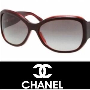 - CHANEL SUNGLASSES BURGUNDY FRAME & DARK LEN